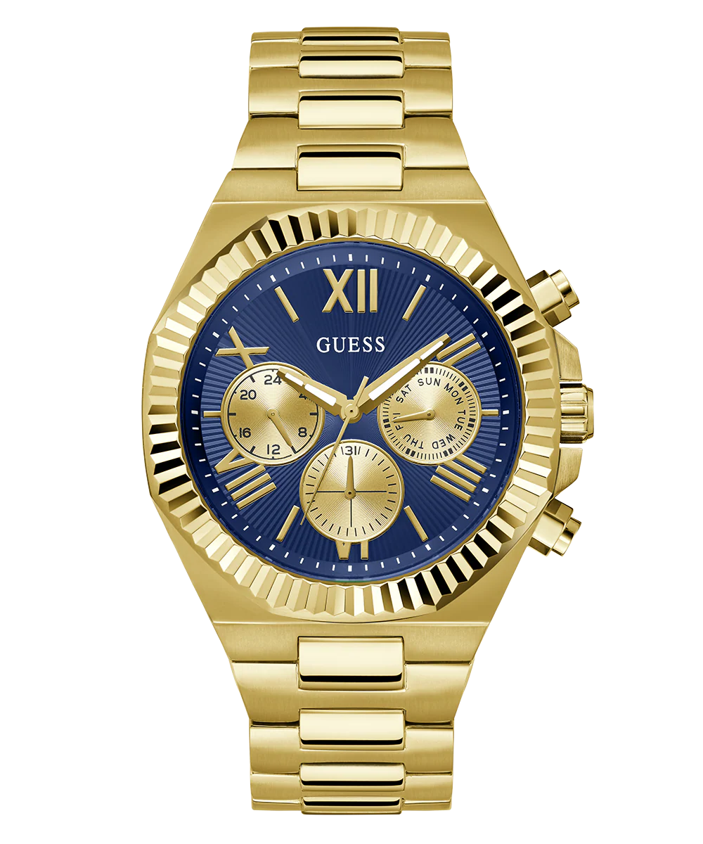 GUESS Equity Mens Gold Tone Multi-function Watch - Image 5